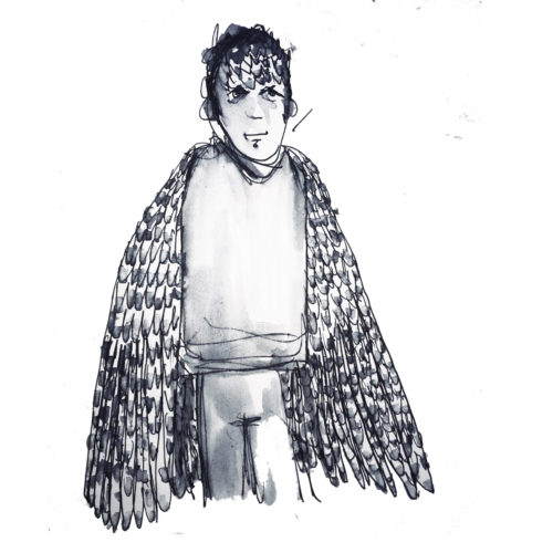 homme oiseau